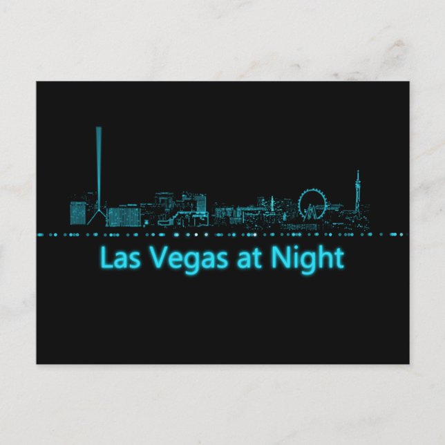 Las Vegas i natt Vykort (Framsida)