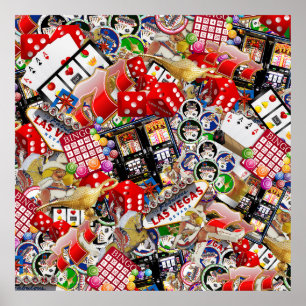 Las Vegas Icons Spelare Delight Poster