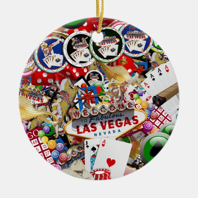 Las Vegas Icons-tillägg Julgransprydnad Keramik (Framsidan)