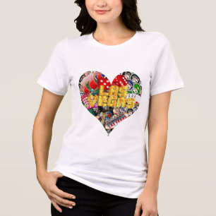 Las Vegas-ikoner - hjärtform Tee Shirt