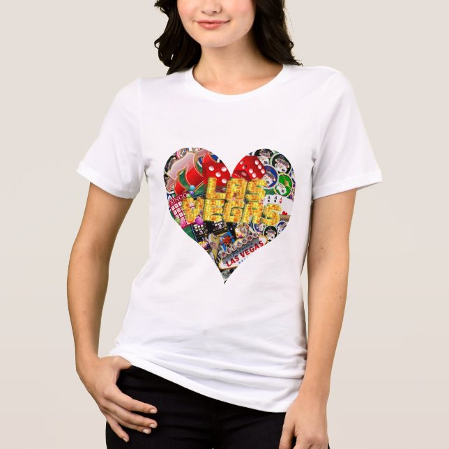 Las Vegas-ikoner - hjärtform Tee Shirt (Framsida)