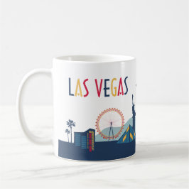 Las Vegas illustrerar skylten Kaffemugg