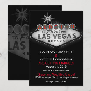 Las Vegas-inbjudan till destinationsbröllop Inbjudningar