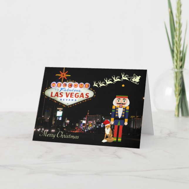 Las Vegas-julkort med Nutcracker Helgkort (Framsida)