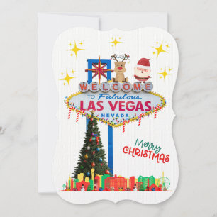 Las Vegas-julkort med Santa och Rudolph Anteckningskort