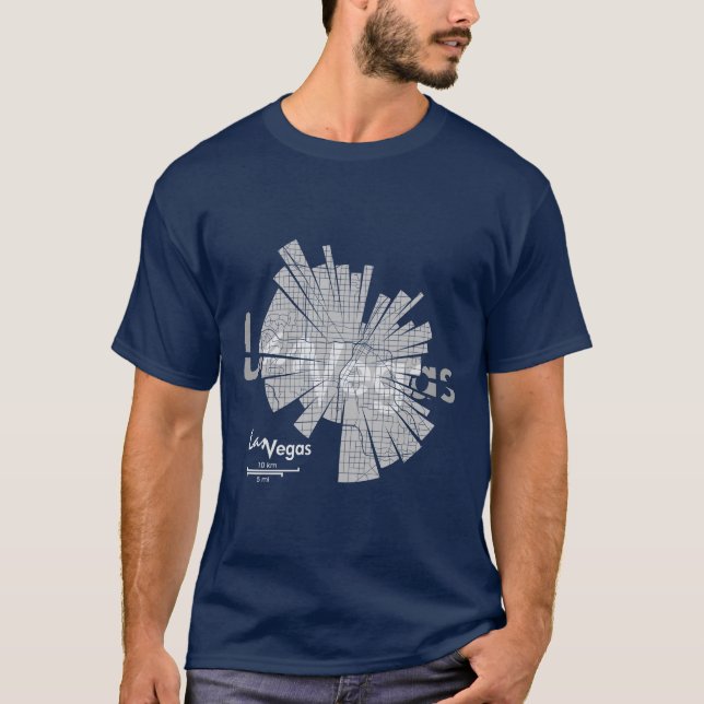 Las Vegas kartaT-tröja Tee (Framsida)