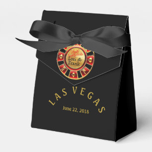 Las Vegas kasino chip Svart guld och röd Presentaskar