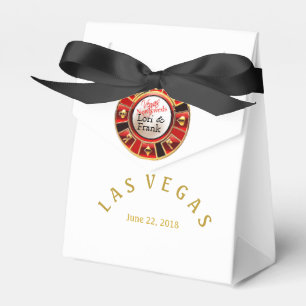 Las Vegas kasino chip vit guld och röd Presentaskar