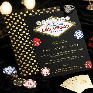 Las Vegas Kasino Natt Sjungmöfest Inbjudningar