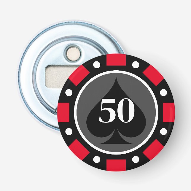 Las Vegas kasino-spelpoker chip anpassningsbar Flasköppnare (Framsidan)