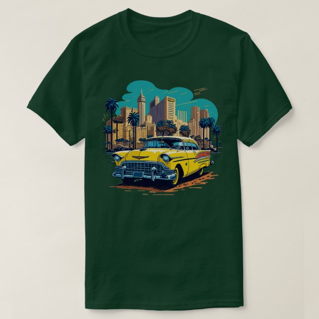 Las Vegas koncentrerade sig på 1955 Chevrolet Bel  T Shirt (Design framsida)