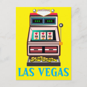 LAS VEGAS-kortplats maskin Travel-vykort Vykort
