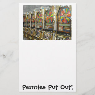 Las Vegas-kortplatser/ Pennies-utgång Brevpapper