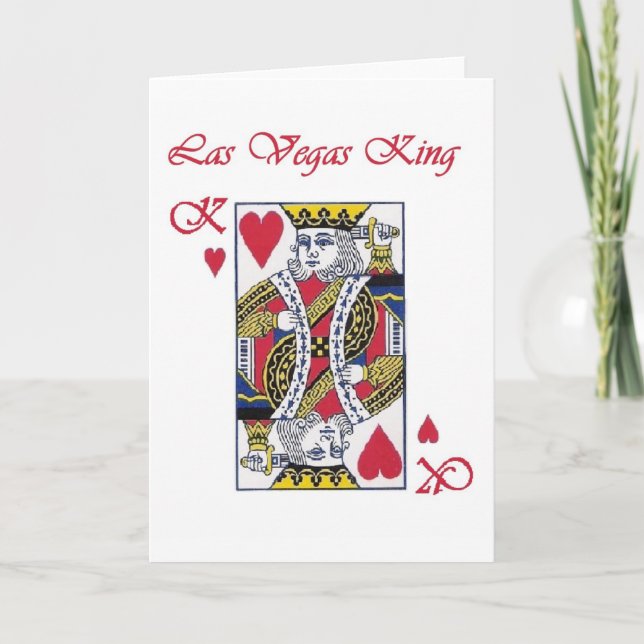 Las Vegas Kung av Hearts Card Kort (Framsida)