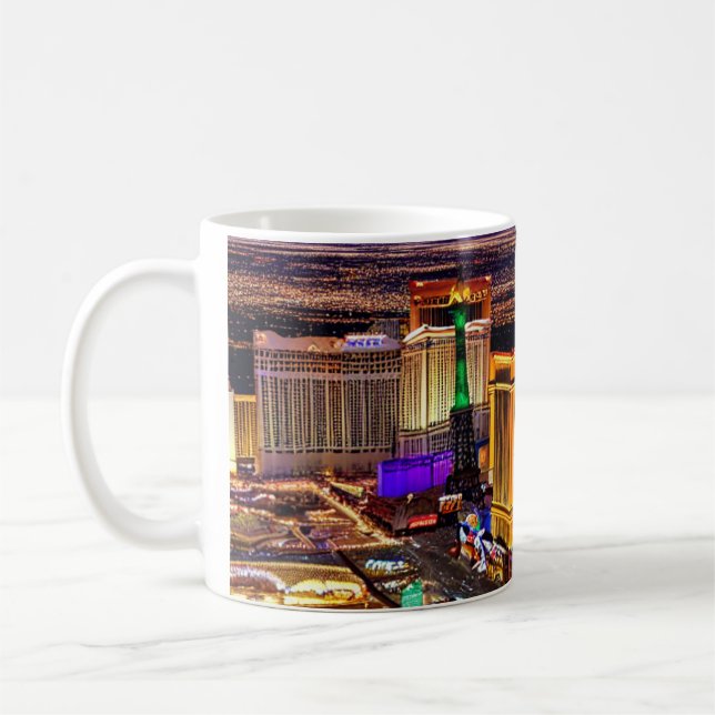 Las Vegas-landskapet i Nevada Kaffemugg (Vänster)