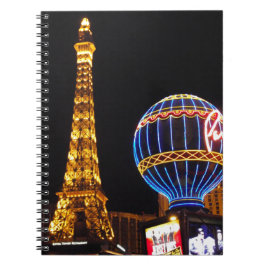 Las Vegas Las Vegas City Illuminated Night Casino Anteckningsbok