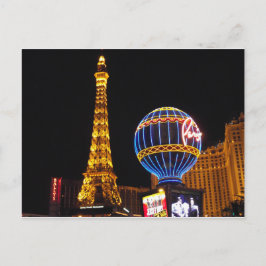 Las Vegas Las Vegas City Illuminated Night Casino Vykort