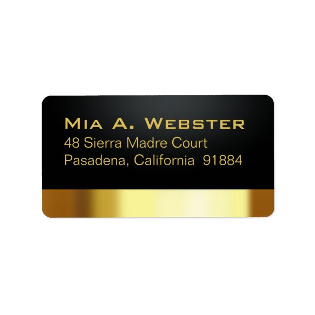 Las Vegas Lucky i Kärlek black/guld Adressetikett (Framsidan)