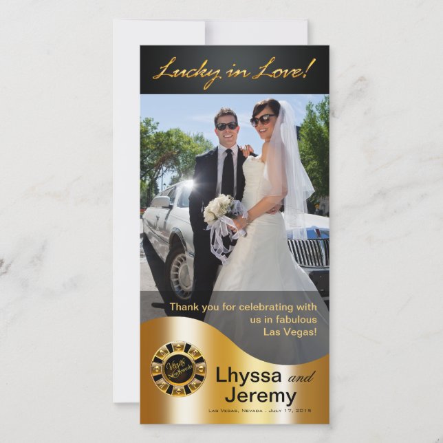 Las Vegas Lucky i Kärlek Tack black/guld (Framsida)