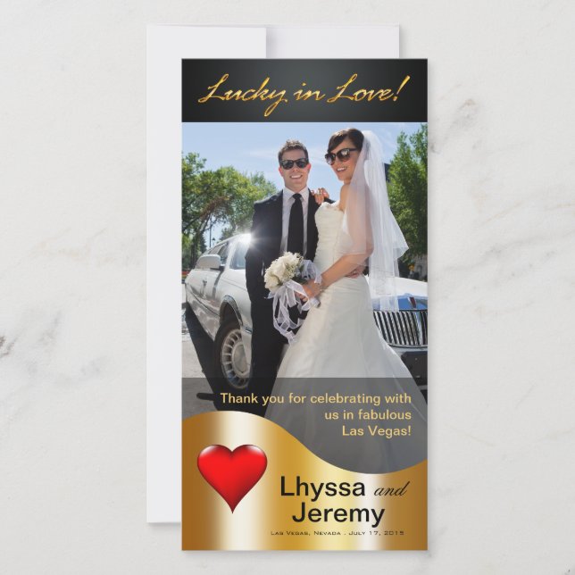 Las Vegas Lucky i Kärlek Tack black/guld (Framsida)