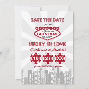 Las Vegas Luggage Tag Poker Chip Lucky i Kärle Spara Datumet