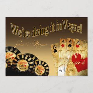Las Vegas Lyxbröllop   sand Inbjudningar