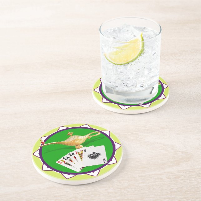 Las Vegas Magic Lamp Poker Chip Underlägg (Sidan)