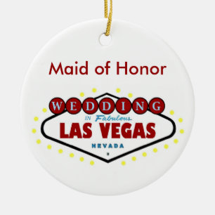 Las Vegas Maid of honor Keepsaké Bröllop Ornament