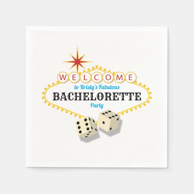 Las Vegas Marquee Bachelorette Party Pappersservett (Framsidan)