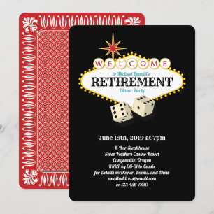 Las Vegas Marquee Pension Party Black Inbjudningar
