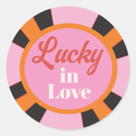 Las Vegas Mod Poker Chip (svenska: Las Vegas-mod p Runt Klistermärke