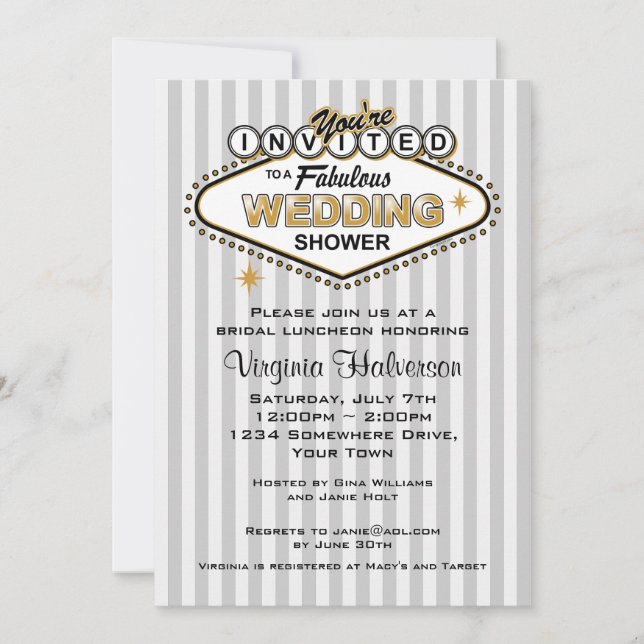 Las Vegas möhippainbjudan Inbjudningar (Framsida)