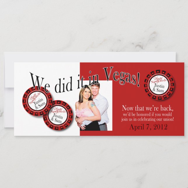 Las Vegas-mottagning (kontakta mig för personlig a Inbjudningar (Framsida)