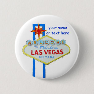 Las Vegas namn bricka Knapp