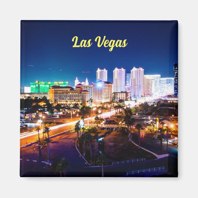 Las Vegas Natt skyline Magnet (Framsidan)