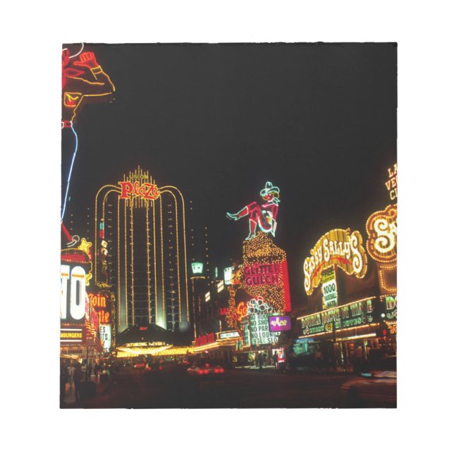 Las Vegas Nattdags Neon Ljus Casinos Sign Anteckningsblock (Framsida)
