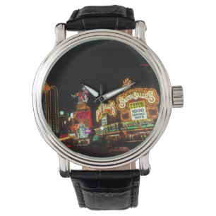 Las Vegas Nattdags Neon Ljus Casinos Sign Armbandsur