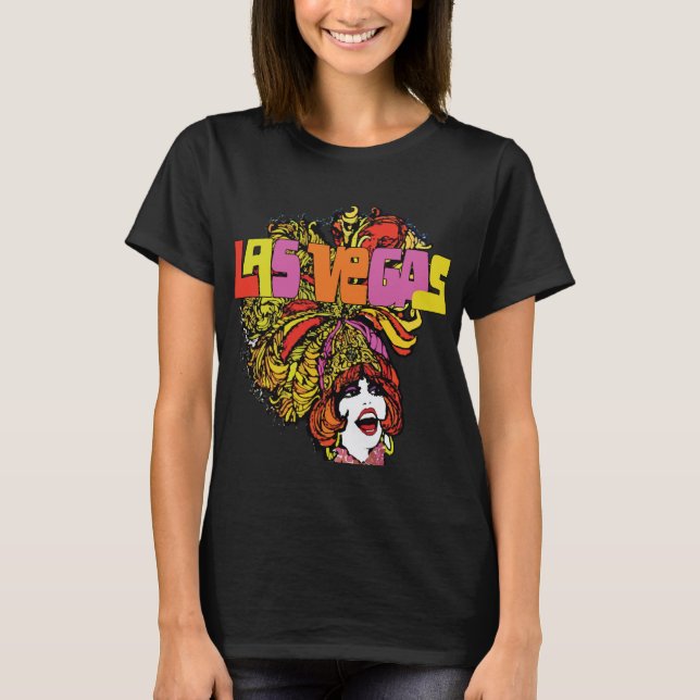 Las Vegas Neon Casino Retro Resa T Shirt (Framsida)