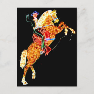 Las Vegas Neon Cowboy-vykort Vykort
