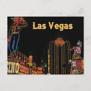 LAS VEGAS neon ljus-resevykort Vykort