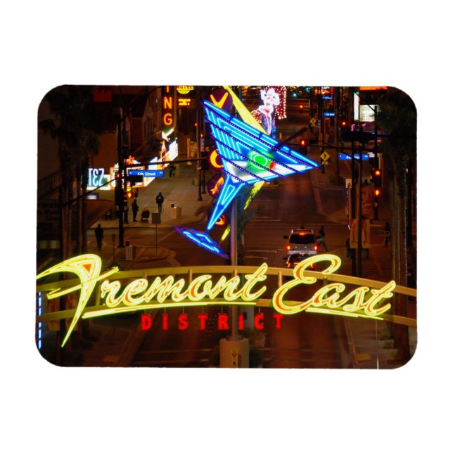 Las Vegas Neon Martini Glass Magnet (Horisontell)