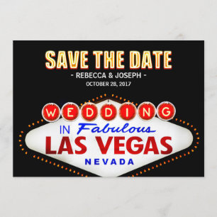 Las Vegas Neon-signering - Spara datumet Bröllop