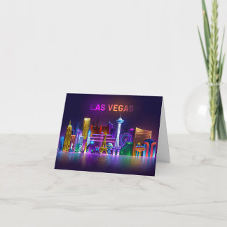 Las Vegas Neon Siluett Julkort Tack Kort