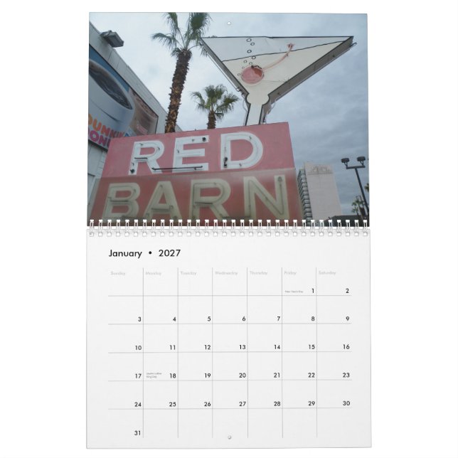 Las Vegas neontecken Kalender (Jan 2027)