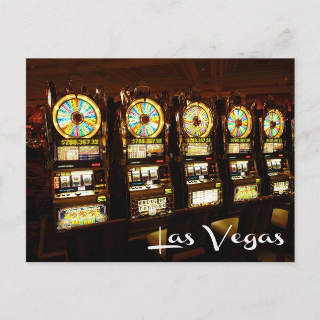 Las Vegas, Nevada Casino Slot Maskiner Postcard Vykort (Framsida)