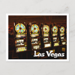 Las Vegas, Nevada Casino Slot Maskiner Postcard Vykort
