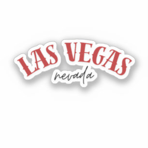Las Vegas Nevada Cool Röd Klistermärken