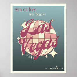 Las Vegas Nevada elegant Blue Decor Poster