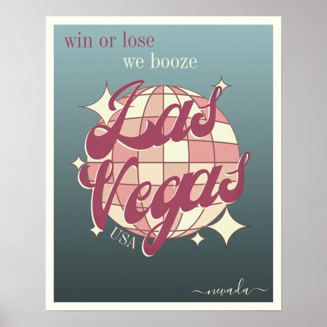 Las Vegas Nevada elegant Blue Decor Poster (Framsidan)