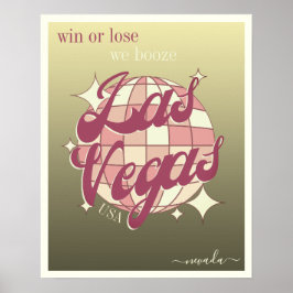 Las Vegas Nevada elegant guld-dekanor Poster